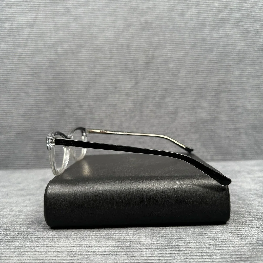 DKNY DY 4662 3670 Black Clear Cat Eye Y2K Eyeglass Frames 52-16-140 Womens